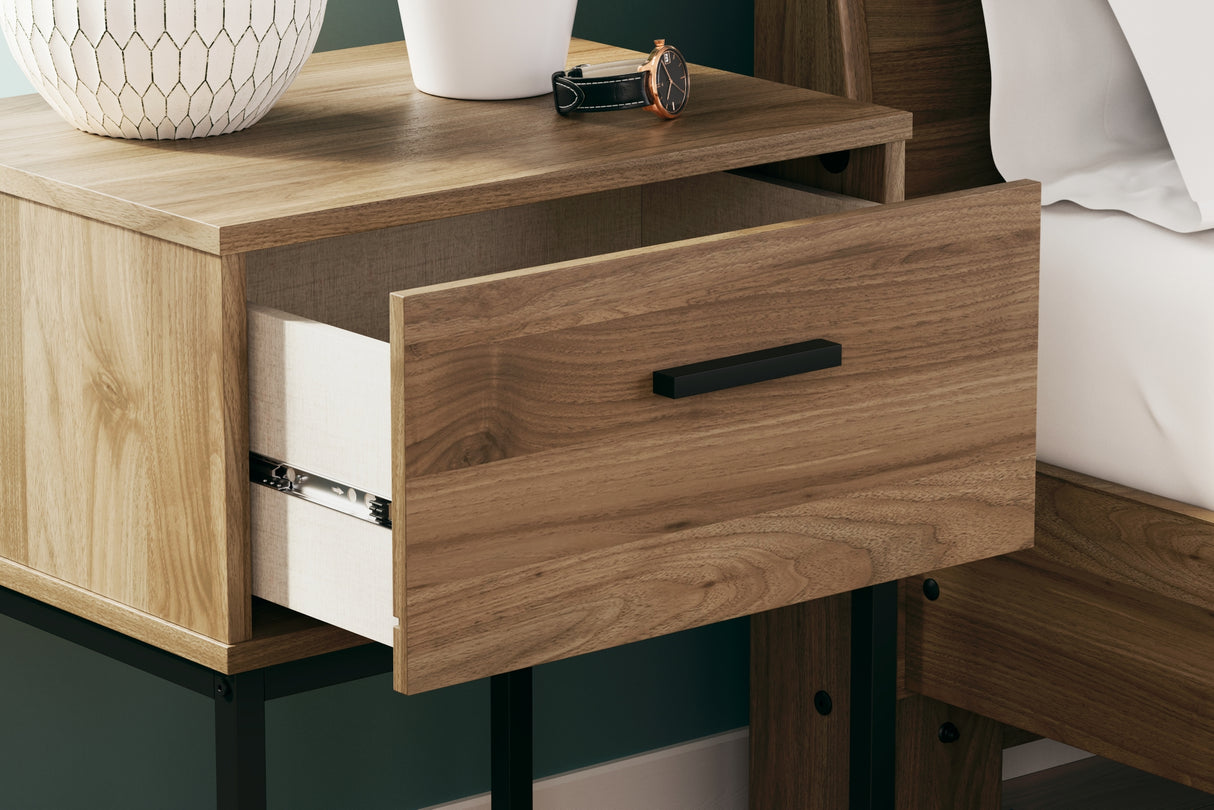 Deanlow Honey Nightstand from Ashley - Luna Furniture