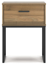 Deanlow Queen Panel Headboard with Dresser and Nightstand in Honey from Ashley Furniture - Luna Furniture