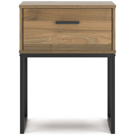 Deanlow Queen Panel Headboard with 2 Nightstands in Honey from Ashley - Luna Furniture