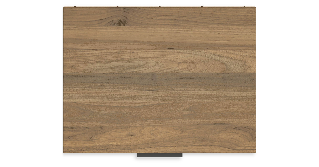 Deanlow Twin Panel Headboard with Nightstand in Honey from Ashley - Luna Furniture