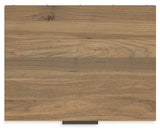 Deanlow Queen Panel Headboard with Dresser and Nightstand in Honey from Ashley Furniture - Luna Furniture