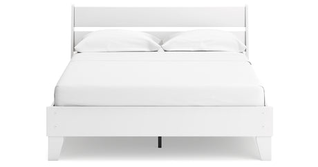 Socalle Queen Panel Platform Bed with Dresser in Two-tone from Ashley - Luna Furniture