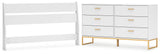 Socalle Queen Panel Headboard with Dresser in Two-tone from Ashley - Luna Furniture