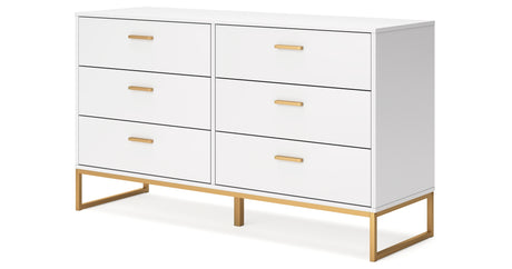 Socalle Queen Panel Headboard with Dresser and 2 Nightstands in Two-tone from Ashley - Luna Furniture