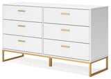 Socalle Queen Panel Headboard with Dresser and Nightstand in Two-tone from Ashley Furniture - Luna Furniture