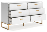 Socalle Queen Panel Headboard with Dresser and Nightstand in Two-tone from Ashley Furniture - Luna Furniture