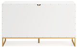 Socalle Full Panel Headboard with Dresser and Nightstand in Two-tone from Ashley - Luna Furniture