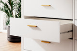Socalle Full Panel Headboard with Dresser and Nightstand in Two-tone from Ashley - Luna Furniture