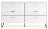 Socalle Full Panel Headboard with Dresser and Nightstand in Two-tone from Ashley - Luna Furniture