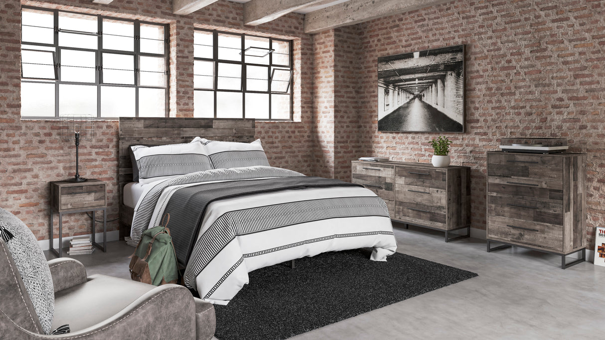 Neilsville Multi Gray Platform Bedroom Set from Ashley - Luna Furniture