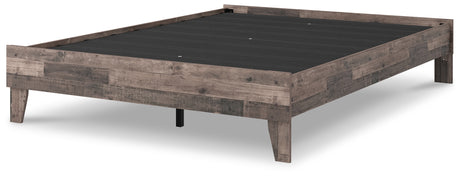 Neilsville Multi Gray Queen Platform Base Bed from Ashley - Luna Furniture