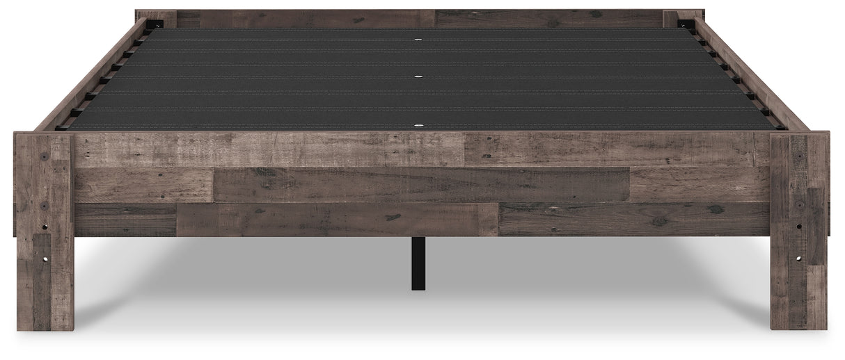 Neilsville Multi Gray Queen Platform Base Bed from Ashley - Luna Furniture