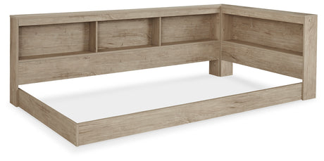 Oliah Natural Twin Bookcase Corner Storage Bed from Ashley - Luna Furniture