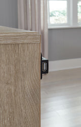 Oliah Natural Full Bookcase Corner Storage Bed from Ashley Furniture - Luna Furniture