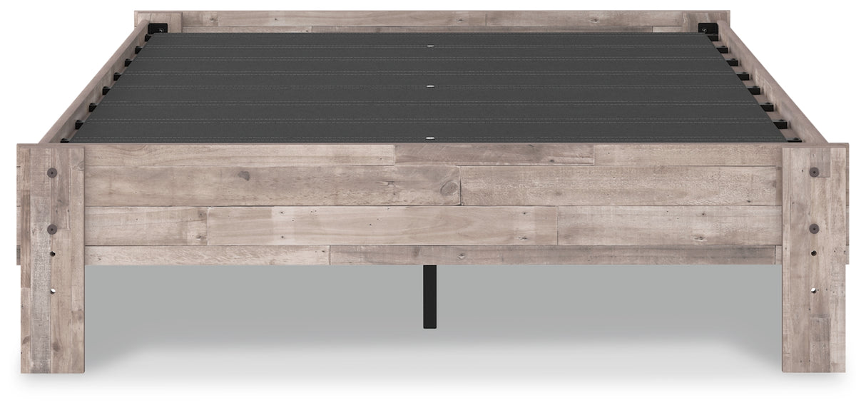 Neilsville Whitewash Full Platform Base Bed from Ashley - Luna Furniture