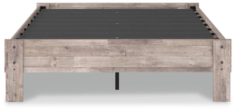 Neilsville Whitewash Full Platform Base Bed from Ashley - Luna Furniture