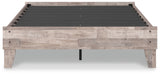Neilsville Whitewash Full Platform Base Bed from Ashley - Luna Furniture