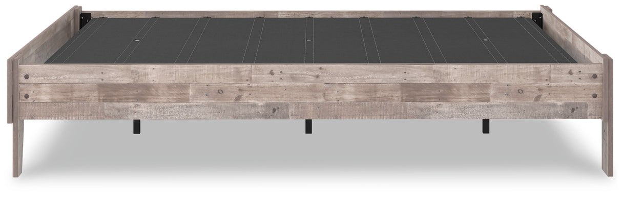 Neilsville Whitewash Full Platform Base Bed from Ashley - Luna Furniture