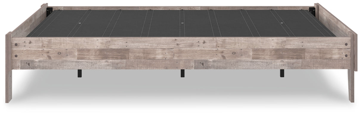 Neilsville Whitewash Full Platform Base Bed from Ashley - Luna Furniture