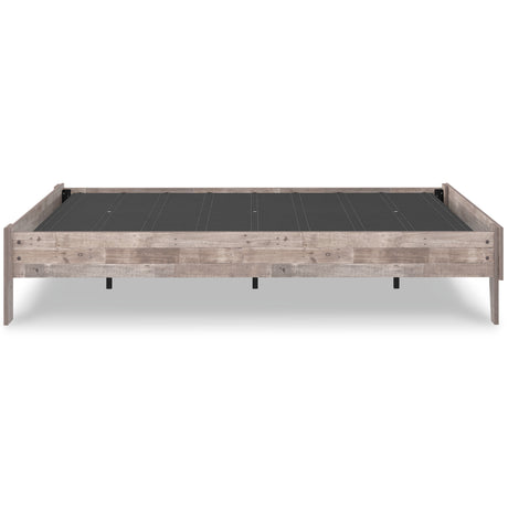 Neilsville Full Platform Bed with Mattress in Whitewash from Ashley - Luna Furniture
