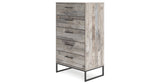 Neilsville Full Platform Bed with Dresser and Chest in Whitewash from Ashley - Luna Furniture