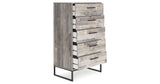 Neilsville Whitewash Chest of Drawers from Ashley - Luna Furniture