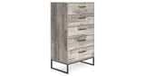 Neilsville Whitewash Chest of Drawers from Ashley - Luna Furniture