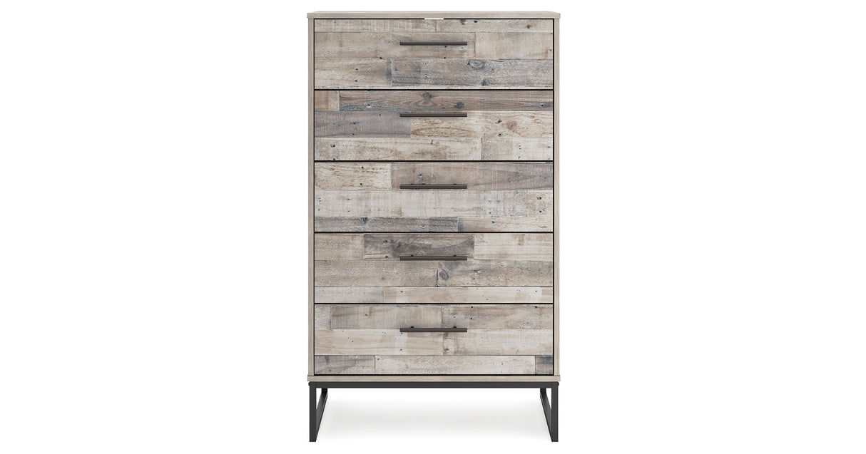 Neilsville Whitewash Chest of Drawers from Ashley - Luna Furniture