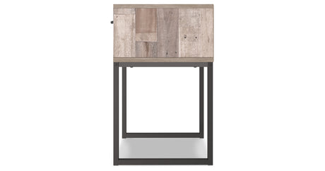Neilsville Full Platform Bed with Dresser and 2 Nightstands in Whitewash from Ashley - Luna Furniture