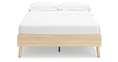 Cabinella Full Platform Bed with Dresser and Nightstand in Tan from Ashley Furniture - Luna Furniture
