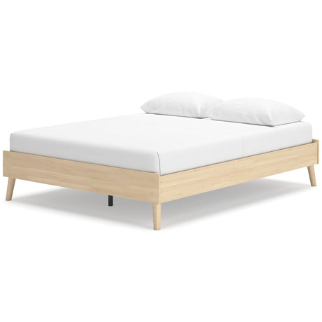 Cabinella Tan Queen Platform Base Bed from Ashley - Luna Furniture