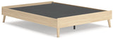 Cabinella Tan Queen Platform Base Bed from Ashley Furniture - Luna Furniture
