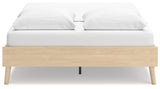 Cabinella Tan Queen Platform Base Bed from Ashley Furniture - Luna Furniture