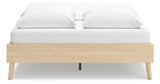 Cabinella Queen Platform Bed with 2 Nightstands in Tan from Ashley - Luna Furniture