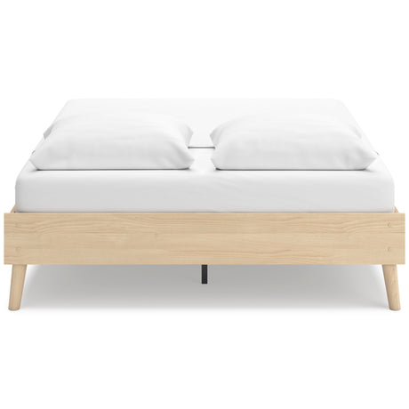 Cabinella Tan Queen Platform Base Bed from Ashley - Luna Furniture