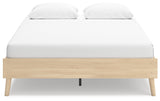 Cabinella Tan Queen Platform Base Bed from Ashley Furniture - Luna Furniture