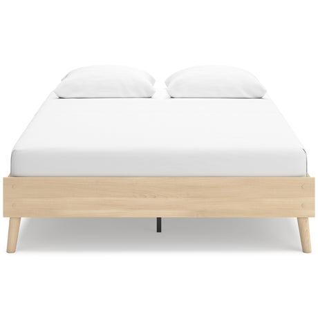 Cabinella Tan Queen Platform Base Bed from Ashley - Luna Furniture