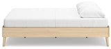 Cabinella Tan Queen Platform Base Bed from Ashley Furniture - Luna Furniture