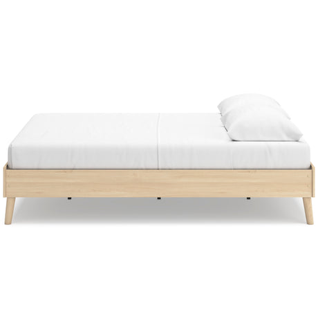 Cabinella Tan Queen Platform Base Bed from Ashley - Luna Furniture