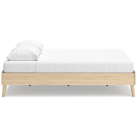 Cabinella Tan Queen Platform Base Bed from Ashley - Luna Furniture