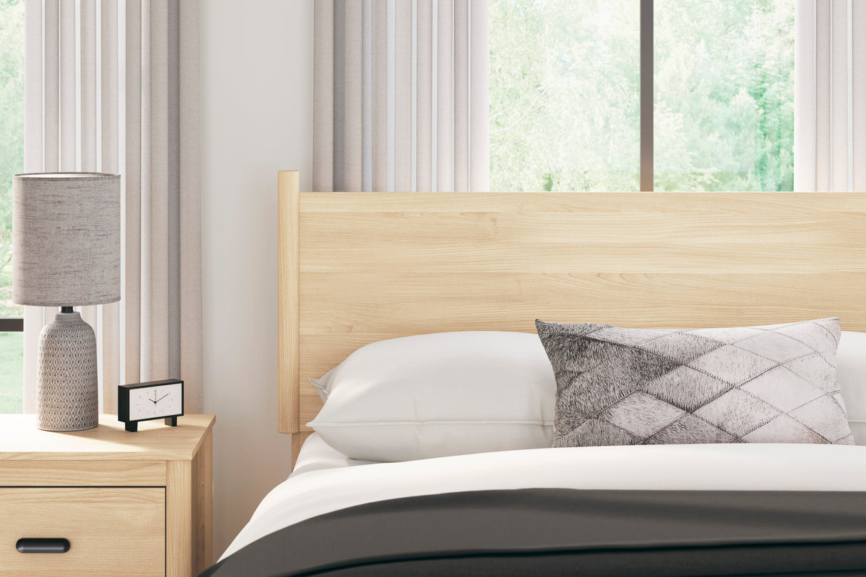 Cabinella Tan Full Platform Panel Bedroom Set