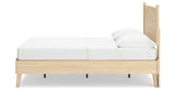 Cabinella Full Platform Panel Bed with 2 Nightstands in Tan from Ashley Furniture - Luna Furniture