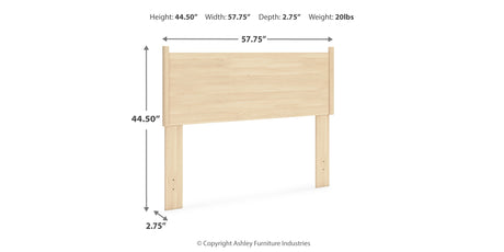 Cabinella Full Panel Headboard with Dresser and Nightstand in Tan from Ashley Furniture - Luna Furniture