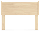 Cabinella Full Panel Headboard with 2 Nightstands in Tan from Ashley Furniture - Luna Furniture