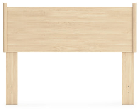Cabinella Full Panel Headboard with 2 Nightstands in Tan from Ashley Furniture - Luna Furniture