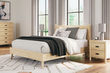 Cabinella Tan Queen Platform Bed from Ashley - Luna Furniture