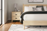 Cabinella Tan Queen Platform Bed from Ashley - Luna Furniture