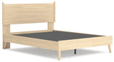 Cabinella Queen Platform Panel Bed with Dresser and Chest in Tan from Ashley - Luna Furniture
