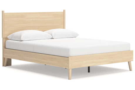 Cabinella Tan Queen Platform Bed from Ashley - Luna Furniture