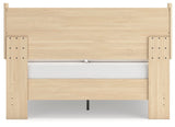 Cabinella Queen Platform Panel Bed with Dresser and Chest in Tan from Ashley - Luna Furniture